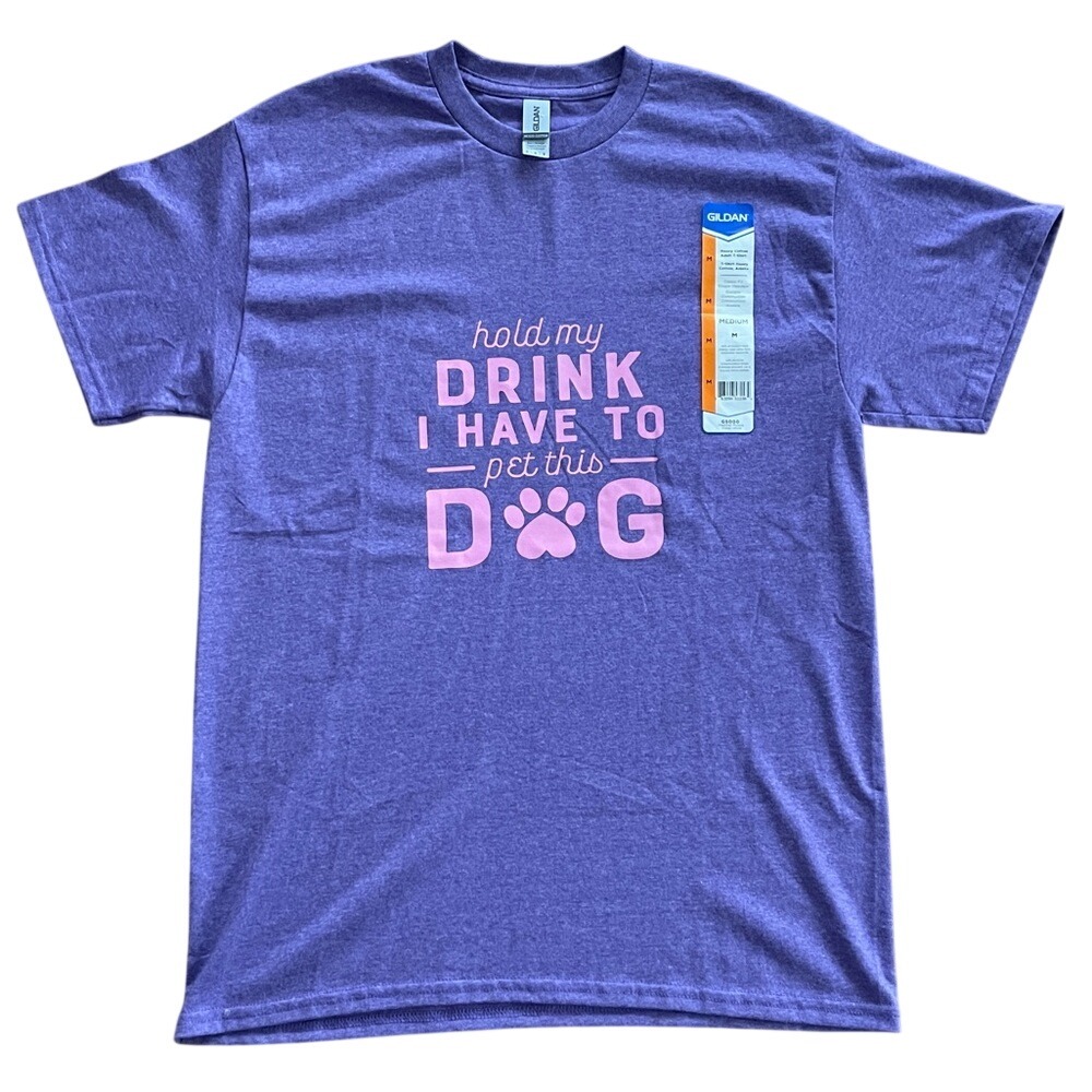 Gildan Purple Pet This Dog Graphic Tee‎ Medium NWT